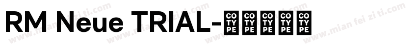 RM Neue TRIAL字体转换